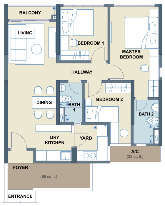 Mandarin Residence Layout